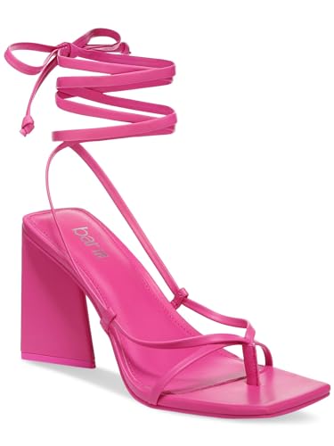 Bar III Womens Auroraap Faux Leather Cone Heel Pumps Pink 8.5 Medium (B,M)