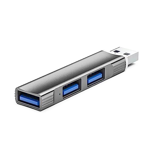 Adaptador USB De 3 Puertos Estación Acoplamiento Rápida Splitter USB Aluminio