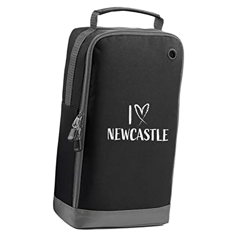 Flox Creative Black Sports Shoe Bag I love Newcastle Horizontal Print Cover