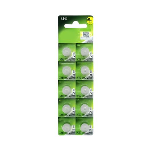 Pilas de botón AG13 LR44 A76 357 357A LR1154 SR1154 SR44 GP76 para control remoto de reloj de coche, 10 unidades