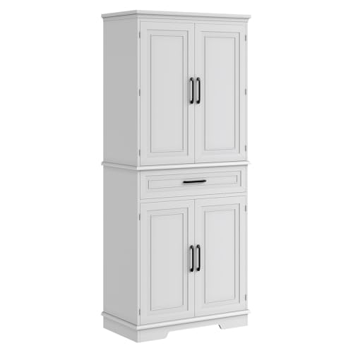 72 Inch Tall Pantry Storage Cabinet, Kitchen Pantry Cabinet with ...