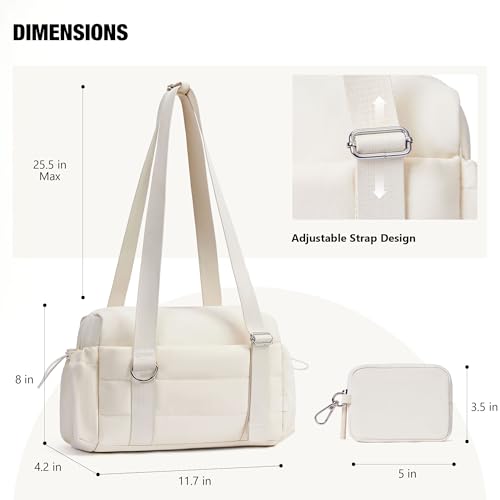 Image of ROULENS Small Gym Bag for Women 2 Set Mini Gym Duffle Bag with Wet Compartment and Coin Wallet, Gym Tote Bag for Workout /Sport /Travel