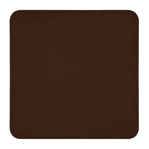 House, Home and More Skid-Resistant Carpet Indoor Area Rug Floor Mat - Chocolate Brown - 3 Ft X 3 Ft - Non Slip Rubber Backing, Stain Resistant, Dog Friendly, Living Room Bedroom Kitchen Entryway