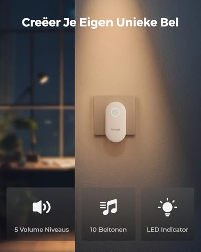 Reolink Digitale Bel, ALLEEN Compatibel met Reolink Doorbell WiFi/PoE V2 of Hogere Versie, Werkt met Reolink Doorbell Battery, Plug & Play, Afstandsbediening via App, Meerdere Beltoonkeuzes - Afbeelding 6