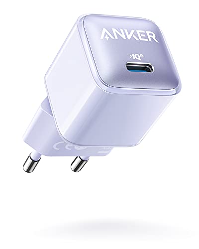 Anker 511 充電器 (Anker Nano Pro) 20W PIQ 3.0 急速充電器 USB C 充電器 iPhone 13/13 Mini/13 Pro/13 Pro Max/12、iPad/iPad Mini、Pixel、オーロラパープルに対応 (ケーブルは付属しません)