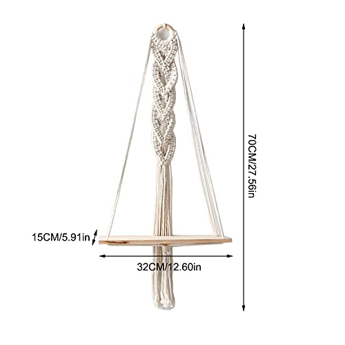 Boho Wandtapijt van macramé, wanddecoratie, wandtapijt, plantenhouder, Scandinavische stijl, kwast, handgemaakt… - Afbeelding 3