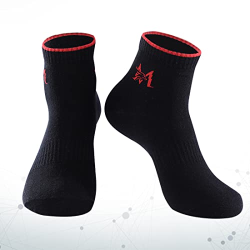 Pureluca Black Ankle Socks For Men Cotton Breathable Comfort Sport Running Athletic Socks Low Cut Cushioning Socks For Men Women 6 Pack Men's Calf Socks Casuals Socks For Everyday Use, Shoe Size 6-12 #TOP1