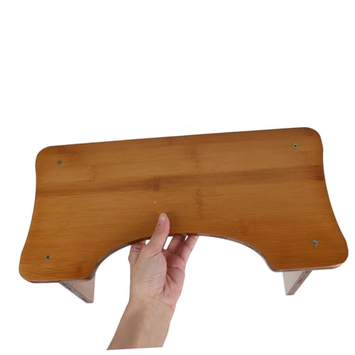 Tabouret en bois Yardwe compact pour une salle de bain ordonnée