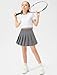 Adigau Girls Pleated Skirt with Shorts School Uniform Skorts A-Line Comfortable Skirts Soft Fashion Skirts Grey 15-16 Years