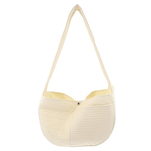 BESPORTBLE 1ピーシーポータブルペットバッグ ショルダーバッグ スリングキャリア 小型犬 猫用 軽量 耐久性のあるポリエステル製 ベージュ