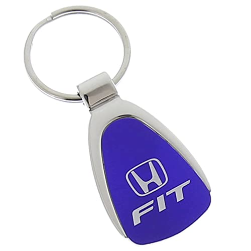 Au-TOMOTIVE GOLD Tear Drop Key Chain for Honda Fit (Blue)