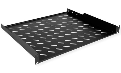 ROLINE Étagère 19 Pouces 1 U 400 T, capacité de Charge 15 kg Noir