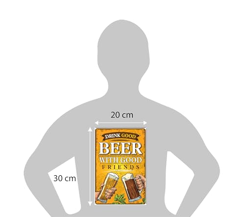 DODINO 20 x 30 cm Tin Signs BEER, Decorative Home Accessory, Beer Sign, Decorative Metal Sign for All Bar Counter or Pub Owners - Image 2