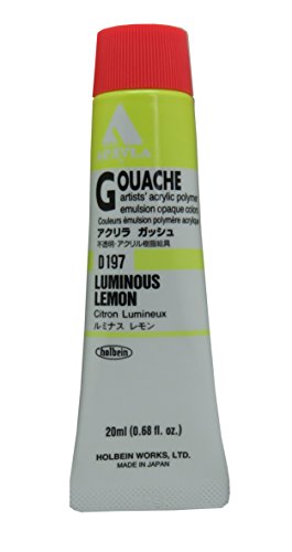 ホルベイン アクリリックガッシュ ルミナスレモン D197 20ml 007197