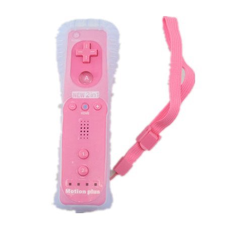 Colorful Remote Controller and Nunchuck Set Combo for Nintendo Wii (Pink)