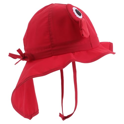 LUOZZY Cartoon Crab Quick-Dry Bucket Hat with Wide Brim and Neck Flap Uv Protection for Summer Beach Outdoor Kids 52cm 2-6 Years Old Multicolored3