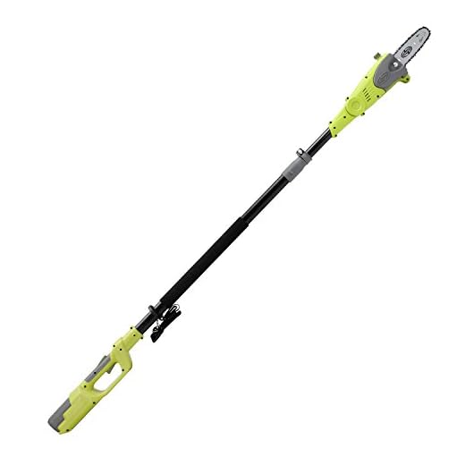 Sun Joe iON8PS2 40-Volt 8-Inch Telescoping Pole Chain Saw with Brushless Motor, Kit (w/4.0-Ah Battery + Quick Charger)