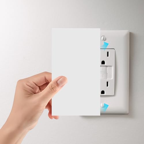 KVMORZE Lot de 6 caches de plafond auto-adhésifs pour plafond ou mur, sans vis, plaque murale vierge sans vis, plaque frontale rectangulaire (carrée) 12,7 x 7,6 cm – vue 5