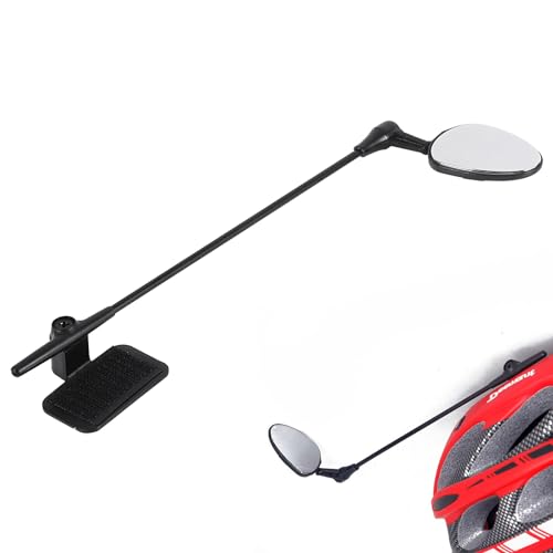 Helmet Mirror, 1pc, 360 Degree Adjustable Lightweight Helmet Safety Rearview Mirror Wide Angle Rear View Mirrors Glasses with Clear View, 24cm Length, 5 x 3.5cm Mirror Size