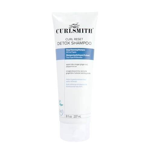 Curlsmith Curl Reset Detox Shampoo - Tiefenreinigendes & klärendes Shampoo, Entfernt Rückstände & Mineralien aus hartem Wasser, Sanft zu Locken & Kopfhaut