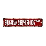 Bulgarischer Schäferhund, Retro-Metallschild, Blechschild, bulgarischer Schäferhund, Hundeliebhaber, Geschenk, Straße, Veranda, Schild, Bauernhaus-Dekoration für Kneipen, Restaurants, Cafés, Club,