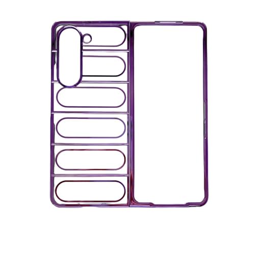 Coque Samsung Galaxy Z Fold 4 en silicone transparent violet silicone anti-chute