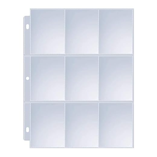 36 Pack 9 Pocket Page Protector, Sooez Trading Card Sleeves Pages Baseball Pages for 3 Ring Binder, Card Sheets for Standard Size Cards, Pokemon Cards, Coupon, Sport Cards, Game Cards, Business Cards