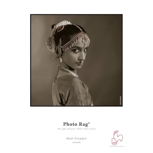 Hahnemuhle 100% Rag Smooth Matte Photo White Inkjet Paper, 19 mil., 308 gsm, 8.5x11
