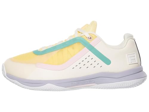 Fila Volley Burst 2 Womens Pickleball Shoes - Gardenia/Banana/B Medium / 7.52