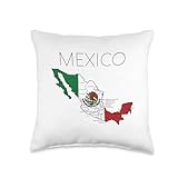 Mexico Map Flag Mexicano Latino Peso Jalisco Sinaloa Puebla Throw Pillow