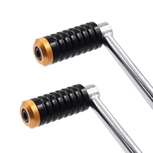 Image of Shifter Pegs For Touring、Softail、Sportster、Dyna(Black & Gold 2PCS)