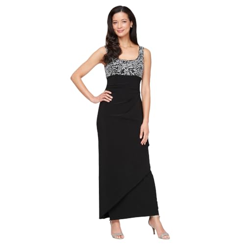 Alex Evenings Women's Empire Waist Dress with Side Ruched Skirt and Jacket2