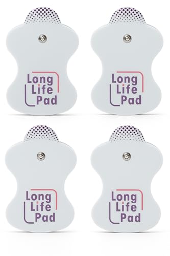 Image of AGAM Digital Therapy Machine Reusable TENS Unit Pads - Omron Life Long Electrode Replacement Pads, Strong Stick Gel, Universal Compatibility for Muscle Relief & Pain Therapy (4-Pack)