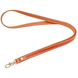 [ザリオグランデ] ネックストラップ 牛革 栃木レザー 日本製 ストラップ 【ZAG-202NS】 (オレンジ)