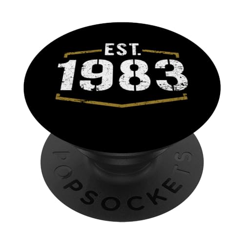 Estilo vintage de 1983 establecido diseño de cumpleaños de 1983 PopSockets PopGrip Intercambiable