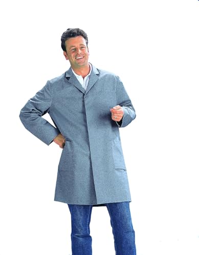 Herren Mantel+Innentasche, Mischgewebe 215g/m² Druckknöpfe, grau 48