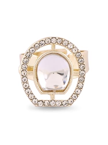 Women's 2 Tone Dazzling Austrian Diamonds Necklace Earring & Ring Set