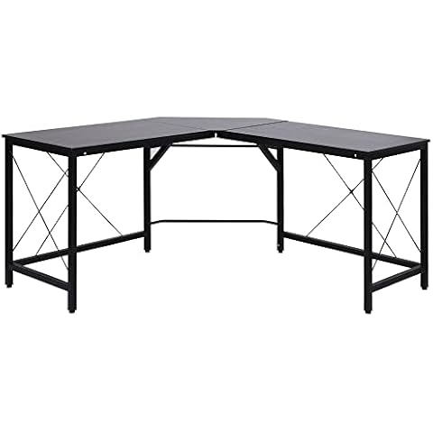 HOMCOM Mesa de Ordenador PC Escritorio para Oficina Hogar Tipo Mesa Esquinera Cover