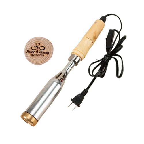 Individuelles Design für Holzstempel – personalisierte Brennstempel mit einstellbarer Temperatur, elektrisches Holzbearbeitungsbrandeisen, benutzerdefiniertes Holzbrennwerkzeug, Markeneisen für Logo