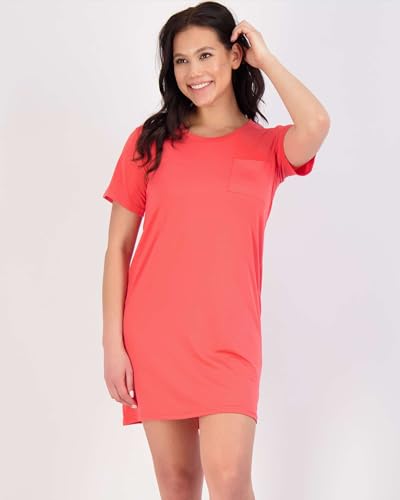 Image of Real Essentials 3 Pack: Women's Short Sleeve Nightgown Dress - Nightshirt Pajama Sleep Shirt Sleepwear (Available In Plus)