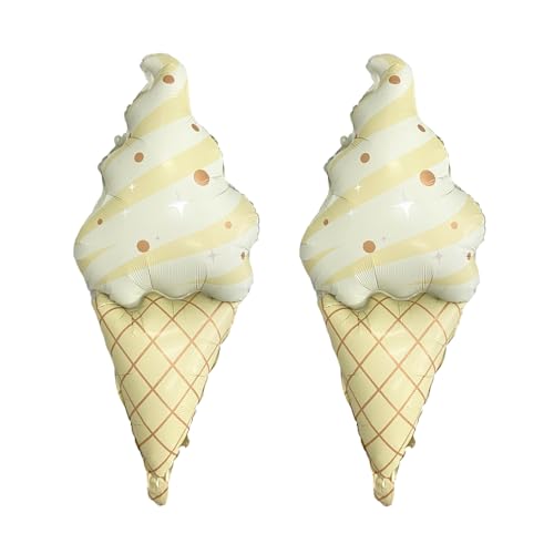 Image of Ice Cream Balloons 2 Pieces Foil Balloon Ice Cream Decoration