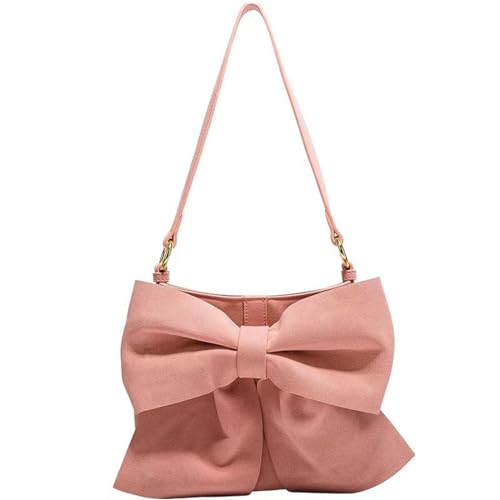 XPONNI Kawaii Handbag Y2k Purse with Bow Pink Shoulder Bag Lolita Accessories Kawaii Bag Cute Pink Tote Bag
