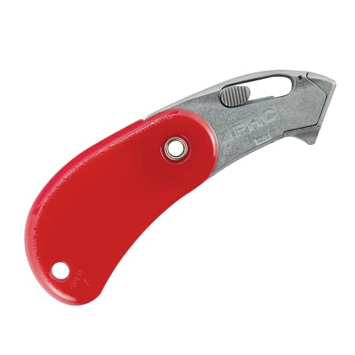Pacific Handy Cutter Psc2 Pocket Safety Cutter Box Of 12 Red Compact Design With Integrated Bladeless Tape Splitter Self-Retracting Safety Point Blade For Boxes Tape String Paper Or Plastic Psc2-300 #TOP19