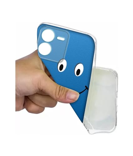 Image of Happy Design Printed Silicon Soft TPU Back Case Cover for iQOO Z9 5G, Blue