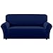 Jednolity kolor pokrowiec na sofę duża elastyczność rozciągliwy pokrowiec na sofę Loveseat Sofa narożna podszewka na sofę Pokrowiec na meble 1/2/3/4 osobowa, granatowy, 2 miejsca (145,185 cm)