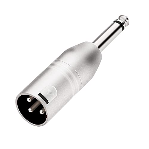 JOMLEY 6.35mm TS Mono to XLR Male Adapter, Quarter Inch TS Mono Male to Male XLR Converter Audio Micphone Adapter - 2 Pack - Image 2