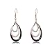 SaDiao Tricolor Boucles d'oreilles cercle plaqué or rose, boucles d'oreilles en argent 925 hypoallergénique, boucles d'oreilles géométriques en acier inoxydable 316L pour le bureau vacances