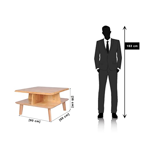 Image of Solid Wooden Coffee Table Center Table Tea Table for Living Room Bedroom
