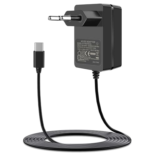 Miuzei Alimentatore per Raspberry Pi 5 【5.1V 5A 27W】USB-C tipo C Power Supply:100-240V 50/60Hz,...