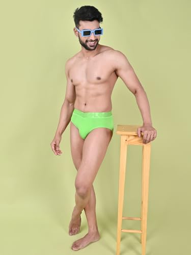 Image of Rupa Colors Modern Solid Brief for Men, Cotton Blend, Regular Fit, Outer Elastic, Pack of 1
